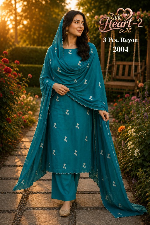 TEXTILEDEAL LITTLE HEART VOL 2 WHOLESALE RAYON TRENDING UNSTITCH SALWAR SUITS EXPORTER