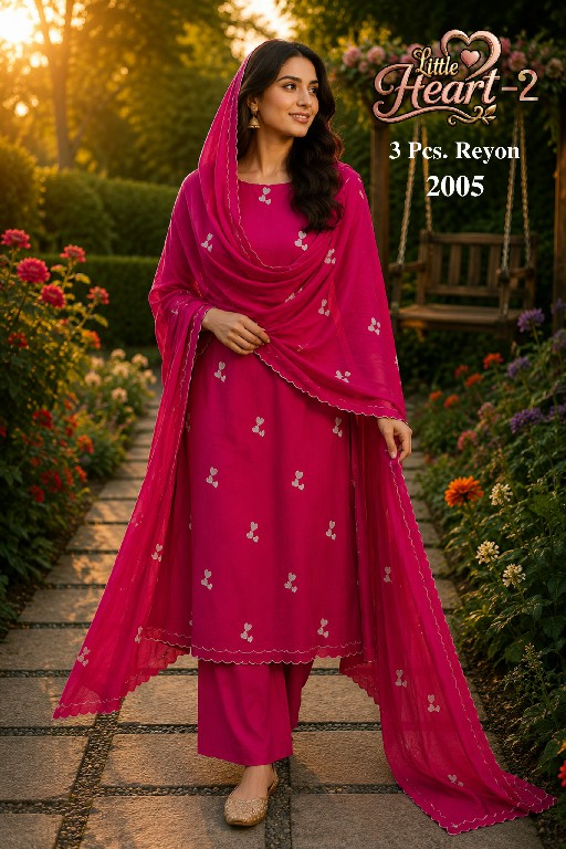 TEXTILEDEAL LITTLE HEART VOL 2 WHOLESALE RAYON TRENDING UNSTITCH SALWAR SUITS EXPORTER