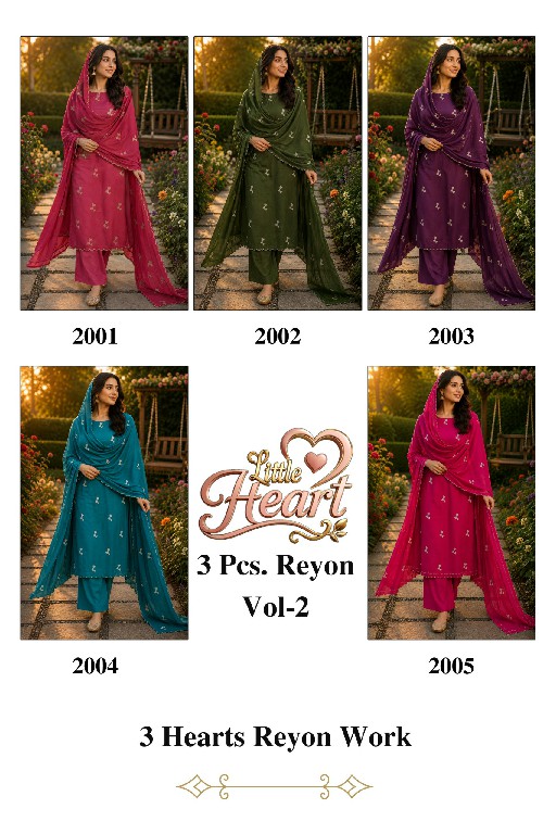 TEXTILEDEAL LITTLE HEART VOL 2 WHOLESALE RAYON TRENDING UNSTITCH SALWAR SUITS EXPORTER