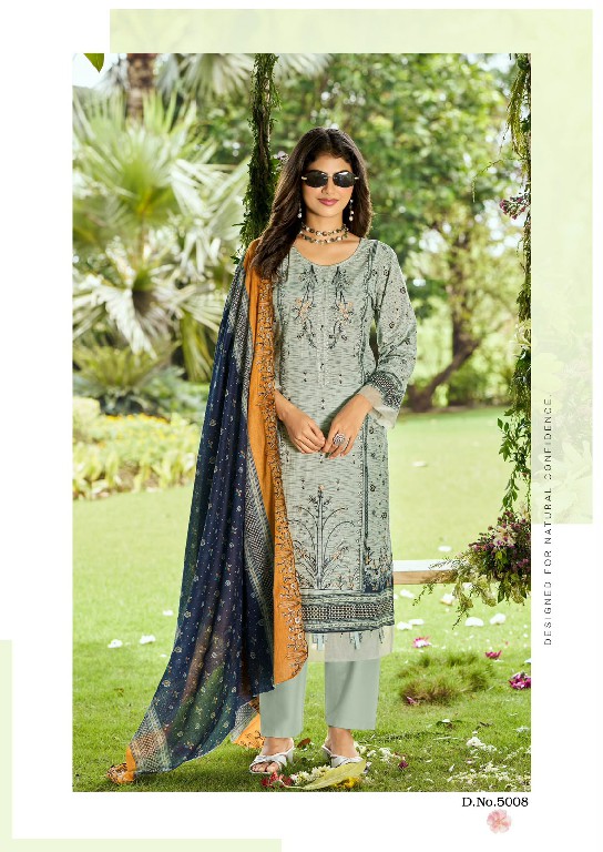 COSMOS BIN SAEED VOL 5 WHOLESALE LAWN COTTON BEAUTIFUL UNSTITCH SALWAR SUITS SUPPLIER