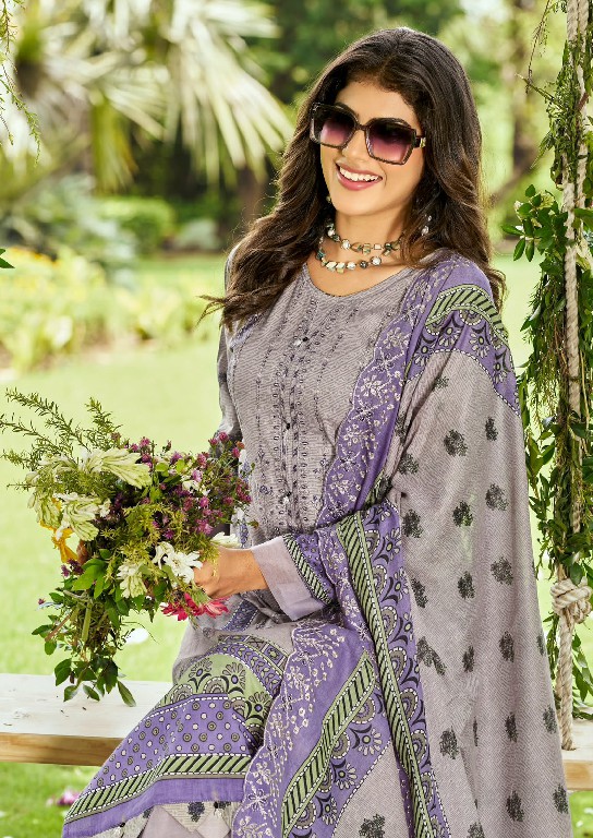 COSMOS BIN SAEED VOL 5 WHOLESALE LAWN COTTON BEAUTIFUL UNSTITCH SALWAR SUITS SUPPLIER