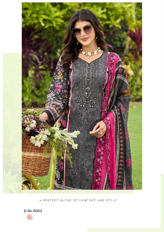 COSMOS BIN SAEED VOL 5 WHOLESALE LAWN COTTON BEAUTIFUL UNSTITCH SALWAR SUITS SUPPLIER