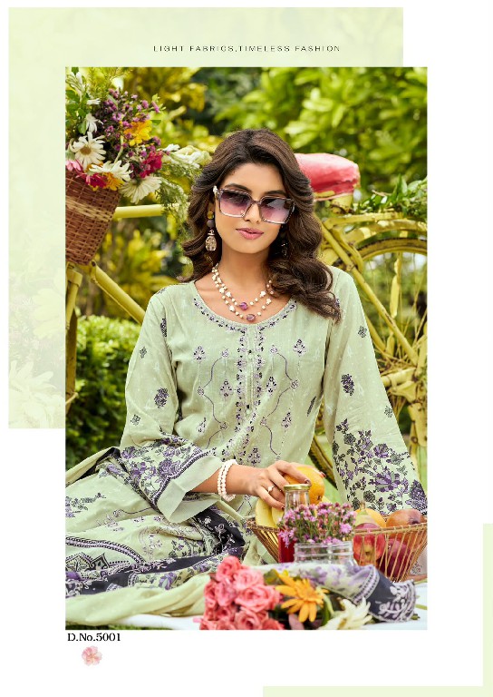 COSMOS BIN SAEED VOL 5 WHOLESALE LAWN COTTON BEAUTIFUL UNSTITCH SALWAR SUITS SUPPLIER