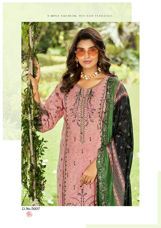 COSMOS BIN SAEED VOL 5 WHOLESALE LAWN COTTON BEAUTIFUL UNSTITCH SALWAR SUITS SUPPLIER