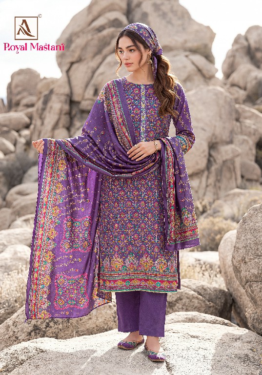 ALOK SUIT ROYAL MASTANI WHOLESALE VISCOSE MUDAAL WITH WORK UNSTITCH SALWAR SUITS SUPPLIER
