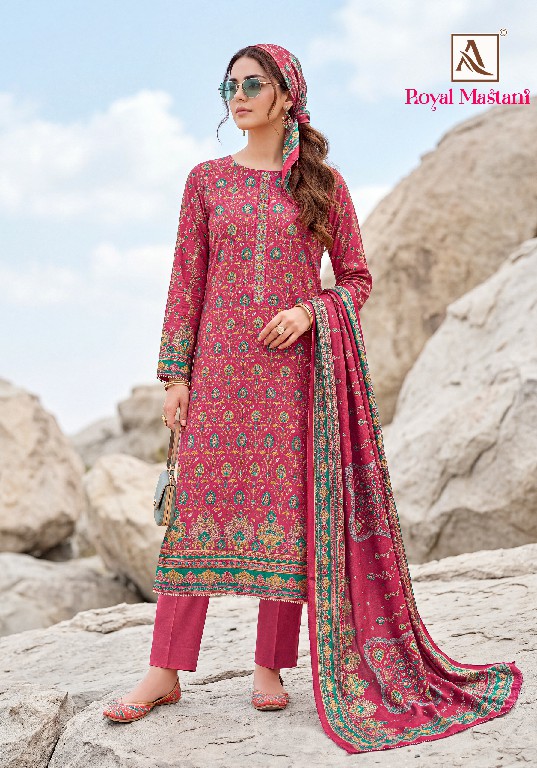 ALOK SUIT ROYAL MASTANI WHOLESALE VISCOSE MUDAAL WITH WORK UNSTITCH SALWAR SUITS SUPPLIER