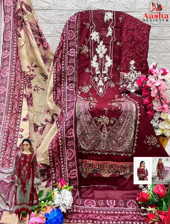 AASHA DESIGNER D.NO 1006-1007 WHOLESALE PURE COTTON WITH PATCH WORK UNSTITCH SALWAR SUITS FOR EXPORT