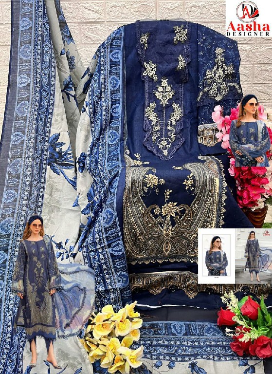 AASHA DESIGNER D.NO 1006-1007 WHOLESALE PURE COTTON WITH PATCH WORK UNSTITCH SALWAR SUITS FOR EXPORT