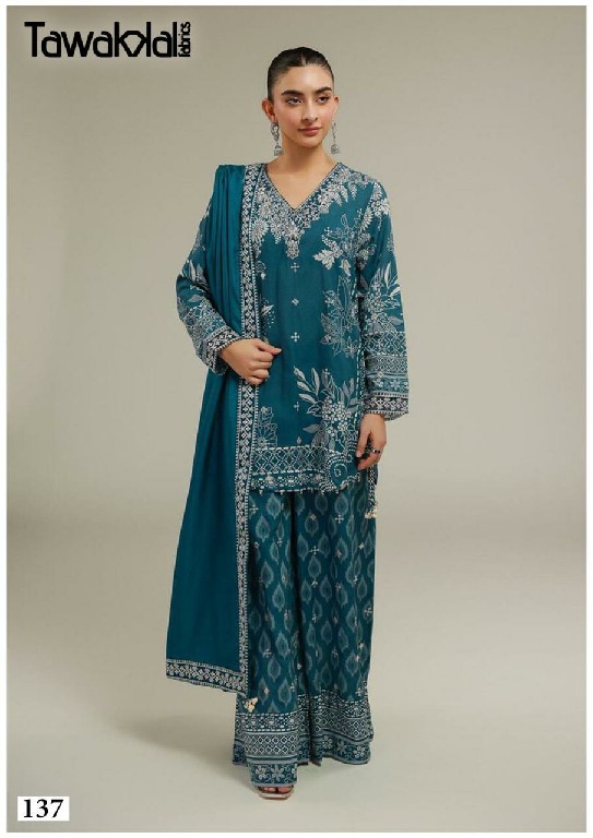 TAWAKKAL SABA VOL 4 WHOLESALE HEAVY COTTON LUXURIOUS UNSTITCH SALWAR KAMEEZ FOR EXPORT
