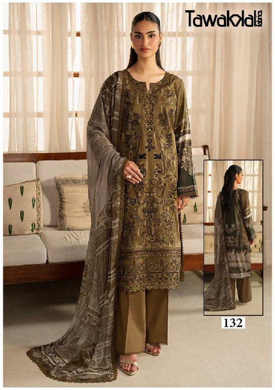 TAWAKKAL SABA VOL 4 WHOLESALE HEAVY COTTON LUXURIOUS UNSTITCH SALWAR KAMEEZ FOR EXPORT
