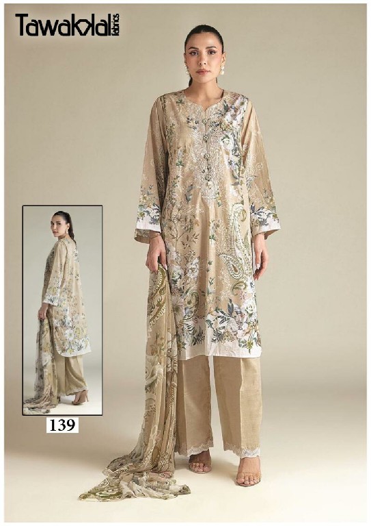 TAWAKKAL SABA VOL 4 WHOLESALE HEAVY COTTON LUXURIOUS UNSTITCH SALWAR KAMEEZ FOR EXPORT