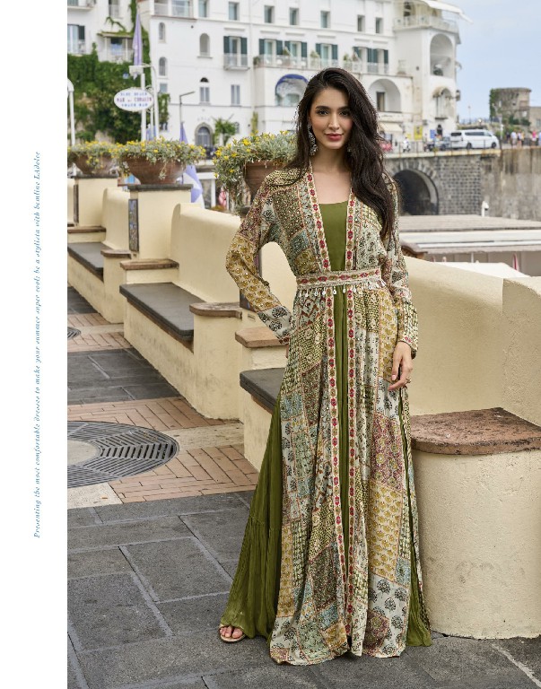 PAKHI BY SAYURI DESIGNER REAL CREP SILK TRENDING FESTIVE SPECIAL GOWN WITH JACKET FOR WOMEN ONLINE