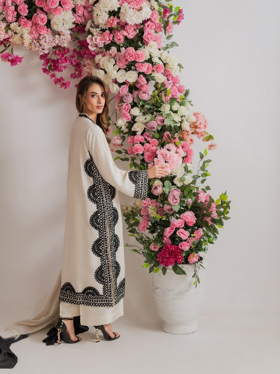 TEXTILEDEAL D.NO 6060 WHOLESALE READYMADE BISCUIT SLUB UNIQUE ELEGANCE 3 PCS SUITS EXPORTER