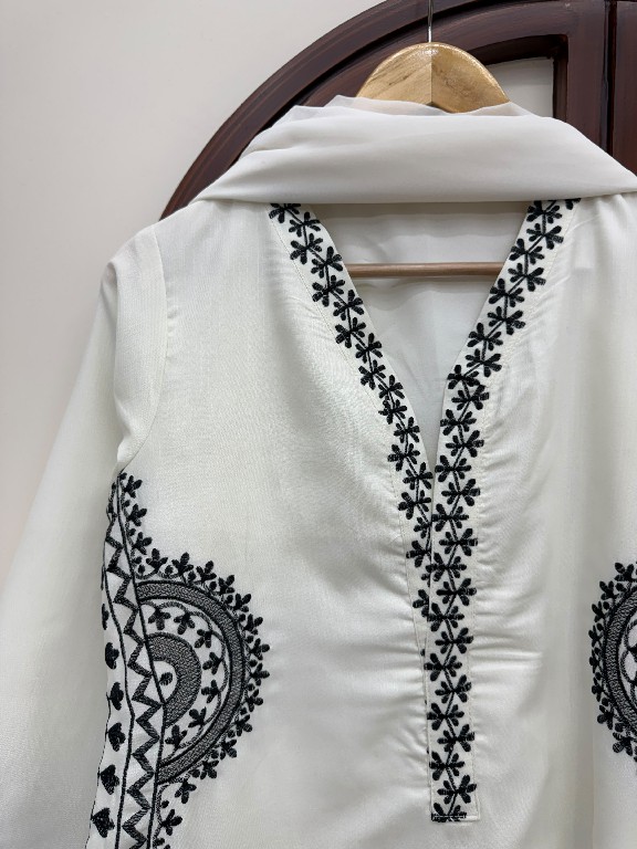TEXTILEDEAL D.NO 6060 WHOLESALE READYMADE BISCUIT SLUB UNIQUE ELEGANCE 3 PCS SUITS EXPORTER