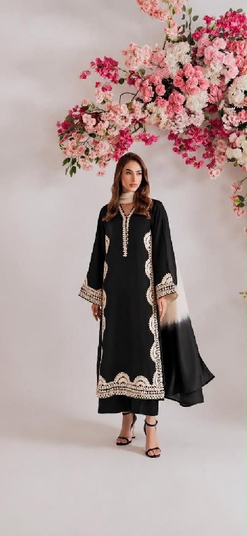 TEXTILEDEAL D.NO 6060 WHOLESALE READYMADE BISCUIT SLUB UNIQUE ELEGANCE 3 PCS SUITS EXPORTER