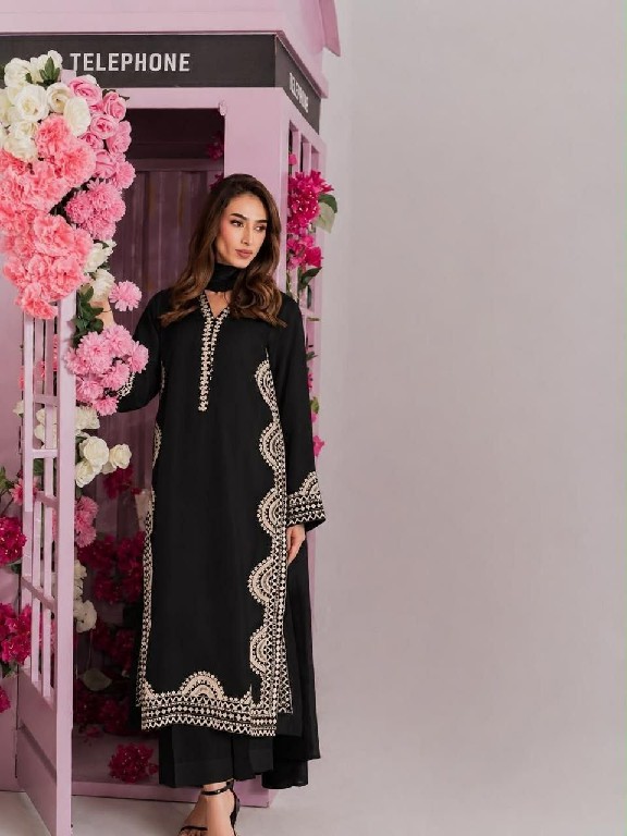 TEXTILEDEAL D.NO 6060 WHOLESALE READYMADE BISCUIT SLUB UNIQUE ELEGANCE 3 PCS SUITS EXPORTER