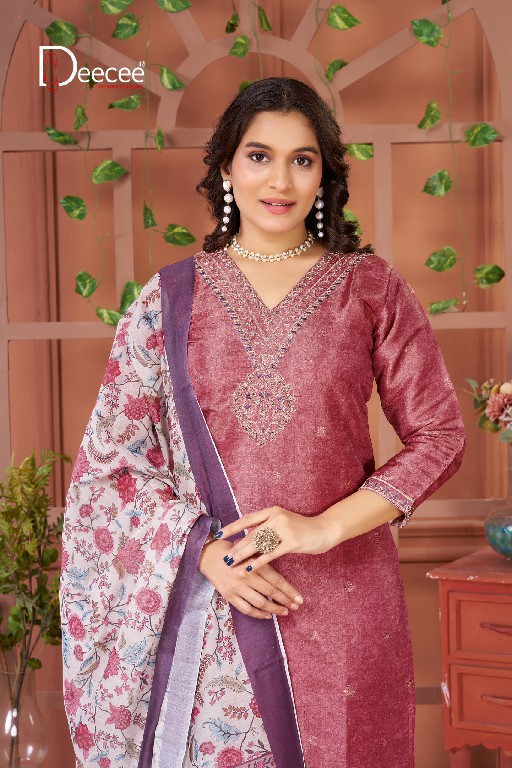 DEE CEE NANDITA WHOLESALE READYMADE SIMMER JARI BUTI ELEGANT 3 PCS SUITS EXPORTER