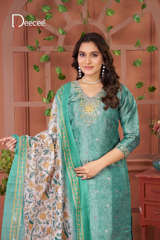 DEE CEE NANDITA WHOLESALE READYMADE SIMMER JARI BUTI ELEGANT 3 PCS SUITS EXPORTER