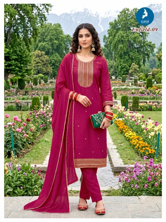 KAYA ENFILD WHOLESALE READYMADE VICHITRA SILK BIG SIZE STUNNING LOOK 3 PCS COMBO SET SUITS EXPORTER