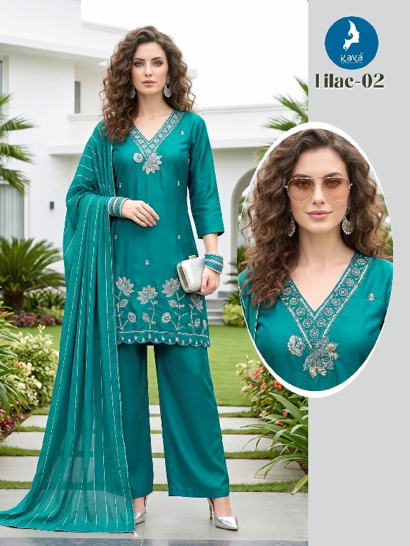 KAYA LILAC WHOLESALE READYMADE ROMAN GLASS BIG SIZE TRENDING 3 PCS COMBO SET SUITS SUPPLIER