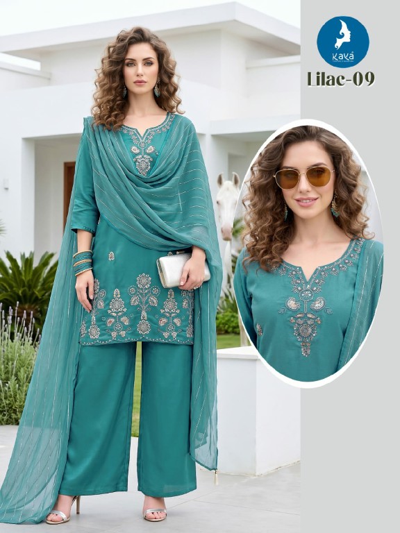 KAYA LILAC WHOLESALE READYMADE ROMAN GLASS BIG SIZE TRENDING 3 PCS COMBO SET SUITS SUPPLIER