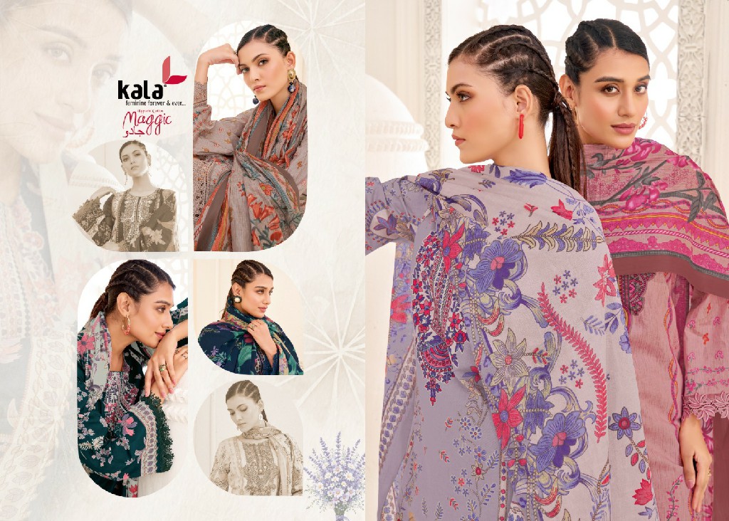 KALA MAGGIC VOL 25 WHOLESALE READYMADE COTTON PRINTED KARACHI STYLE KURTI PANT WITH DUPATTA ONLINE