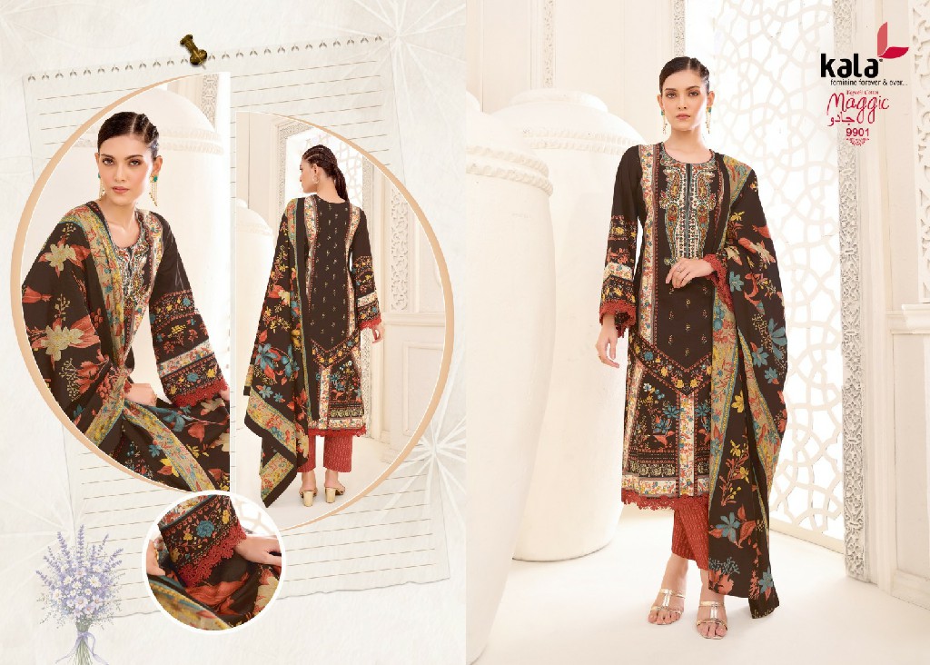 KALA MAGGIC VOL 25 WHOLESALE READYMADE COTTON PRINTED KARACHI STYLE KURTI PANT WITH DUPATTA ONLINE