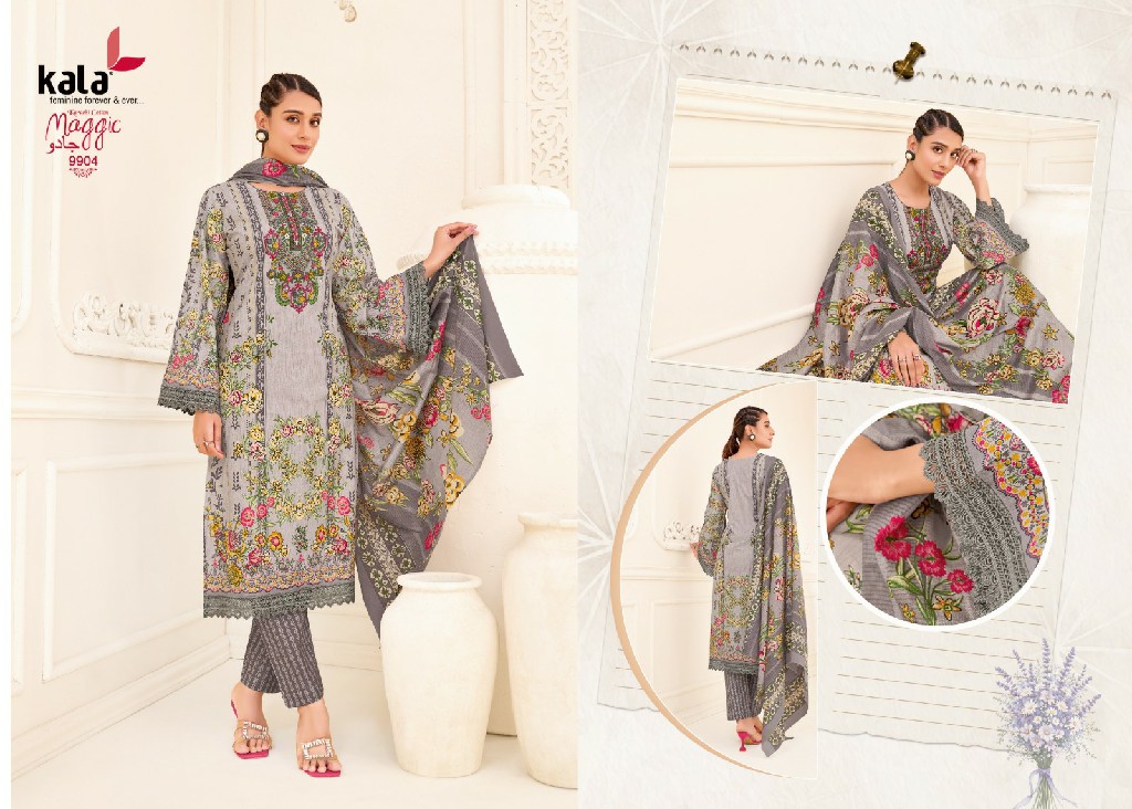 KALA MAGGIC VOL 25 WHOLESALE READYMADE COTTON PRINTED KARACHI STYLE KURTI PANT WITH DUPATTA ONLINE