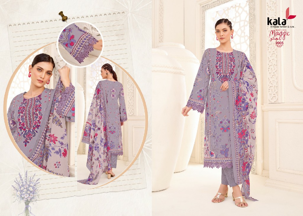KALA MAGGIC VOL 25 WHOLESALE READYMADE COTTON PRINTED KARACHI STYLE KURTI PANT WITH DUPATTA ONLINE