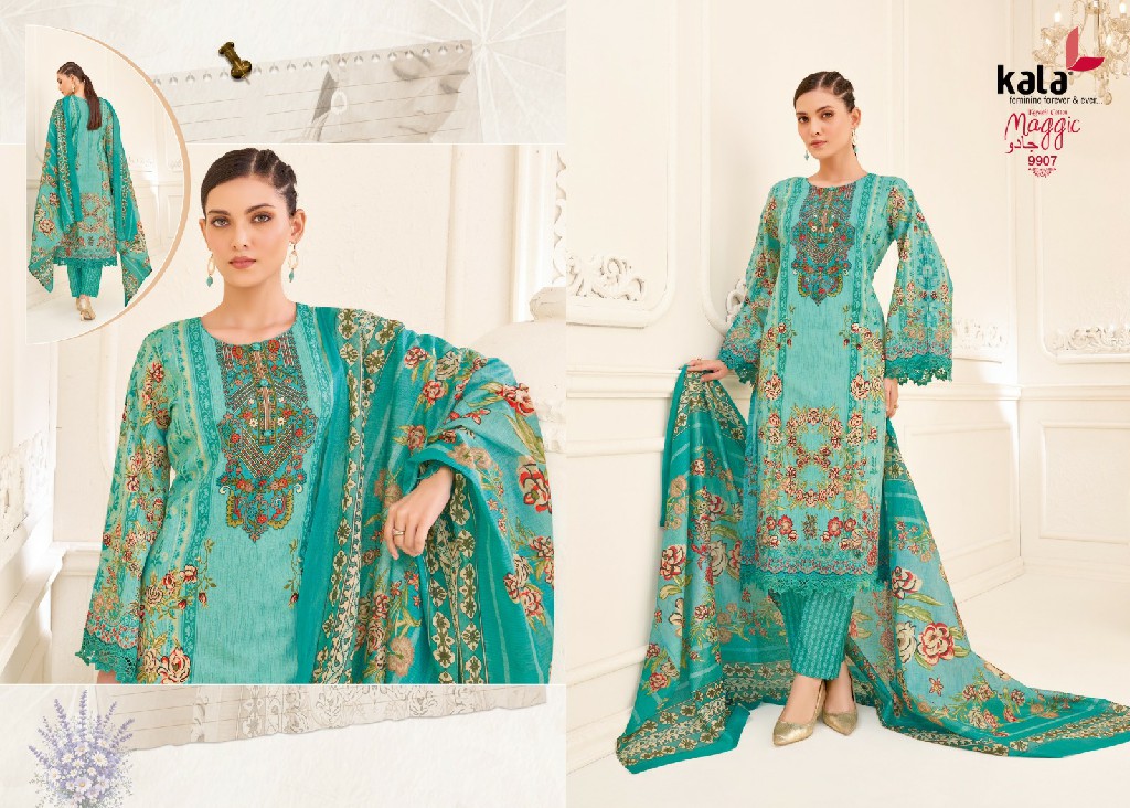 KALA MAGGIC VOL 25 WHOLESALE READYMADE COTTON PRINTED KARACHI STYLE KURTI PANT WITH DUPATTA ONLINE