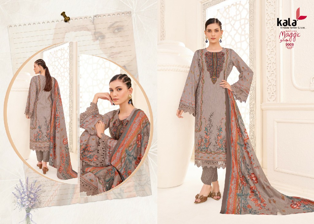 KALA MAGGIC VOL 25 WHOLESALE READYMADE COTTON PRINTED KARACHI STYLE KURTI PANT WITH DUPATTA ONLINE