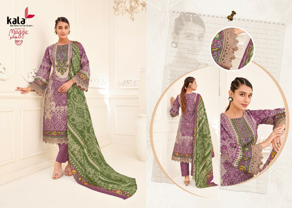 KALA MAGGIC VOL 25 WHOLESALE READYMADE COTTON PRINTED KARACHI STYLE KURTI PANT WITH DUPATTA ONLINE