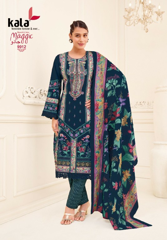 KALA MAGGIC VOL 25 WHOLESALE READYMADE COTTON PRINTED KARACHI STYLE KURTI PANT WITH DUPATTA ONLINE