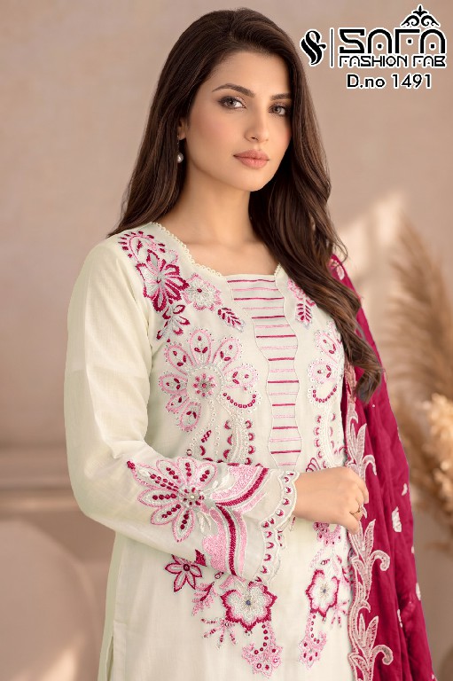 SAFA FASHION D.NO 1491 WHOLESALE READYMADE SOFT FABRIC LUXURY FORMAL WEAR 3 PCS COMBO SET SUITS EXPORTER