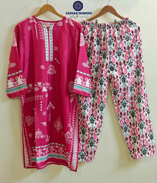 ZAINAB D.NO 1232 WHOLESALE READYMADE IMPORTED SOFT CRAPE CASUAL WEAR 3 PCS SUITS FOR EXPORT