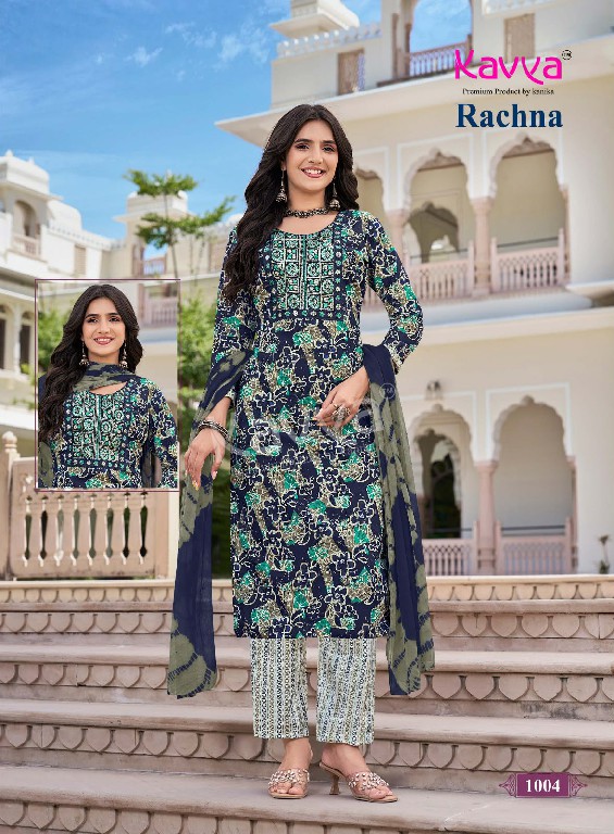 KAVYA RACHANA VOL 1 WHOLESALE READYMADE VISCOSE FOIL BEST DESIGN 3 PCS SUITS FOPR EXPORT
