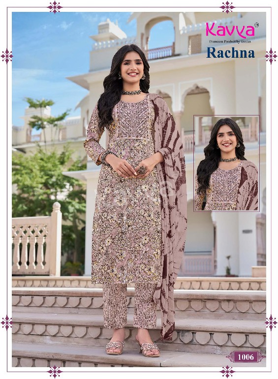 KAVYA RACHANA VOL 1 WHOLESALE READYMADE VISCOSE FOIL BEST DESIGN 3 PCS SUITS FOPR EXPORT