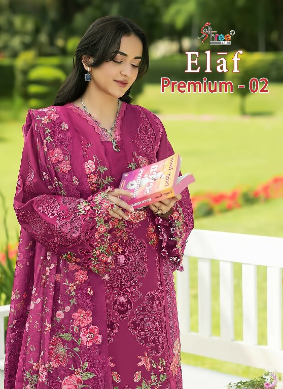 SHREE FABS ELAF PREMIUM VOL 2 WHOLESALE PURE COTTON HEAVY EMBROIDERED UNSTITCH SALWAR KAMEEZ SUPPLIER