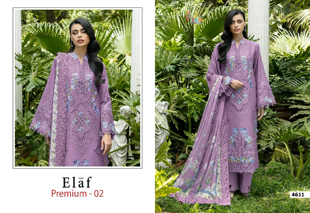 SHREE FABS ELAF PREMIUM VOL 2 WHOLESALE PURE COTTON HEAVY EMBROIDERED UNSTITCH SALWAR KAMEEZ SUPPLIER