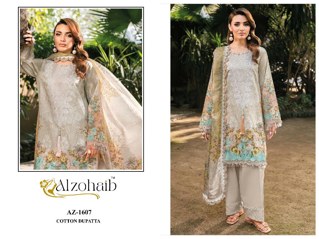 ALZOHAIB NOURA VOL 2 WHOLESALE PURE COTTON PAKISTANI CONCEPT UNSTITCH SALWAR SUITS EXPORTER
