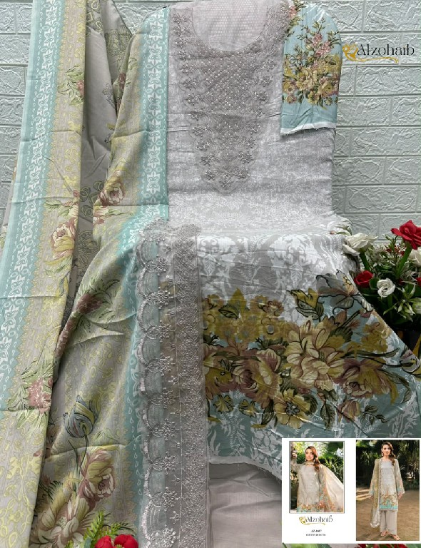 ALZOHAIB NOURA VOL 2 WHOLESALE PURE COTTON PAKISTANI CONCEPT UNSTITCH SALWAR SUITS EXPORTER