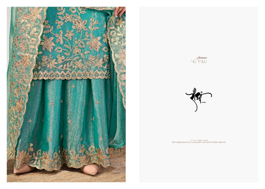 RADHA TRENDZ ALEENA WHOLESALE READYMADE HEAVY FENDY SILK OCCASION WEAR 3 PCS SUITS FOR EXPORT
