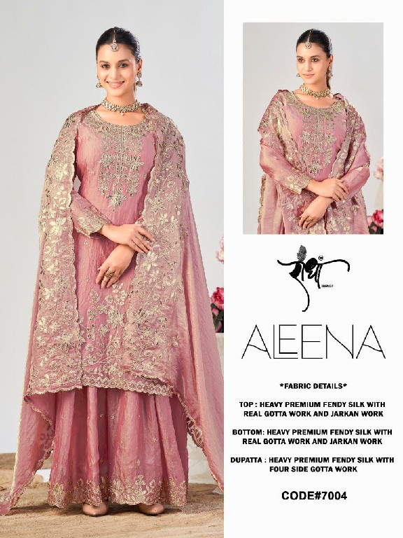 RADHA TRENDZ ALEENA WHOLESALE READYMADE HEAVY FENDY SILK OCCASION WEAR 3 PCS SUITS FOR EXPORT