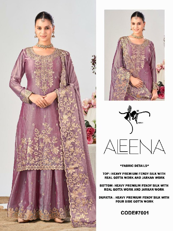 RADHA TRENDZ ALEENA WHOLESALE READYMADE HEAVY FENDY SILK OCCASION WEAR 3 PCS SUITS FOR EXPORT