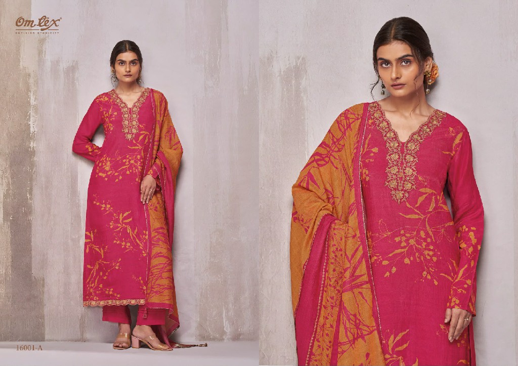 OMTEX CHIARA WHOLESALE RADIANT SILK WITH WORK ELEGANT UNSTITCH SALWAR SUITS EXPORTER