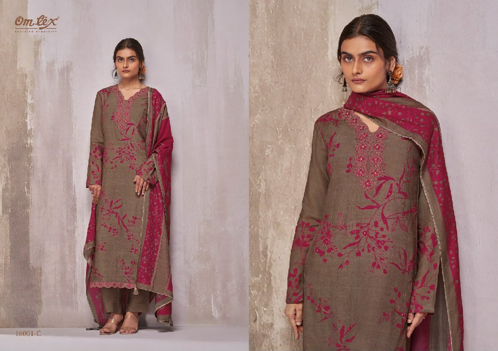 OMTEX CHIARA WHOLESALE RADIANT SILK WITH WORK ELEGANT UNSTITCH SALWAR SUITS EXPORTER