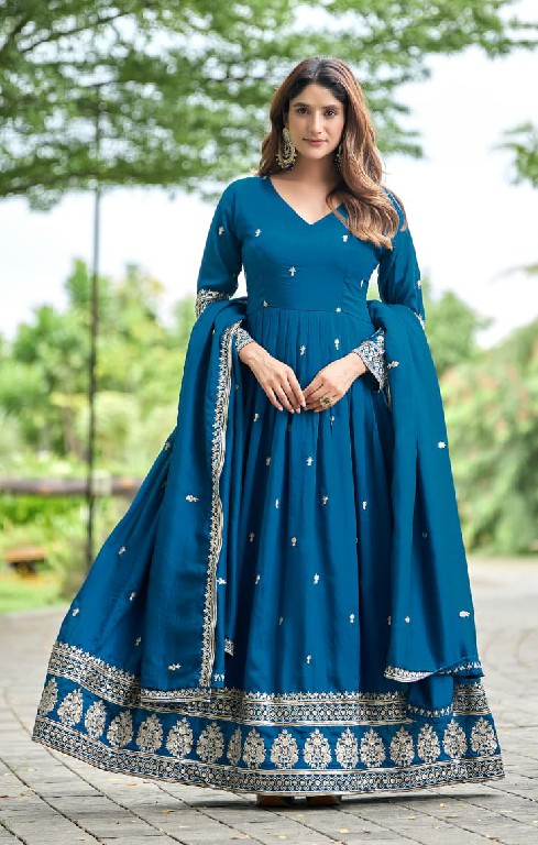 TWISHA SPARSHY 7-8 WHOLESALE READYMADE ART SILK DESIGNER FESTIVE WEAR GOWN WITH DUPATTA FOR WOMEN ONLINE