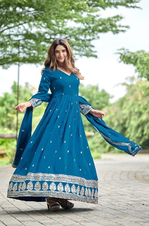 TWISHA SPARSHY 7-8 WHOLESALE READYMADE ART SILK DESIGNER FESTIVE WEAR GOWN WITH DUPATTA FOR WOMEN ONLINE