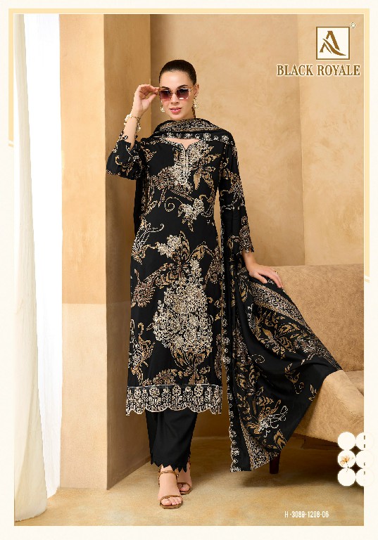 ALOK SUIT BLACK ROYALE WHOLESALE VISCOSE RAYON WITH FANCY WORK UNSTITCH SALWAR SUITS EXPORTER