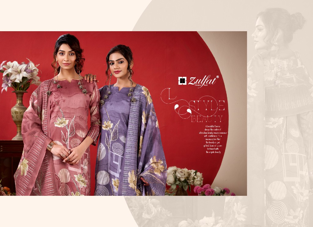 ZULFAT ROSHNI VOL 2 WHOLESALE PURE JAM COTTON WITH HEAVY HANDWORK UNSTITCH SALWAR SUITS SUPPLIER